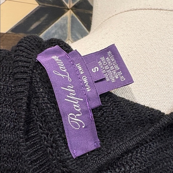 Ralph Lauren Collection Hand Knit Macrame Fringe Sleeveless Silk Sweater Top S - Picture 9 of 14